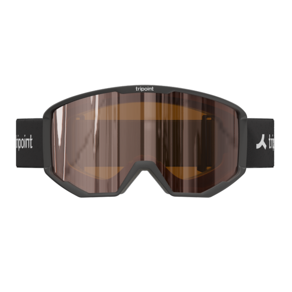 TRIPOINT 106 Frontier ski goggles offer clear visibility, 100% UV protection, and a comfortable fit. Category 2 lens, OTG adjustment, and Scandinavian design for worry-free skiing.