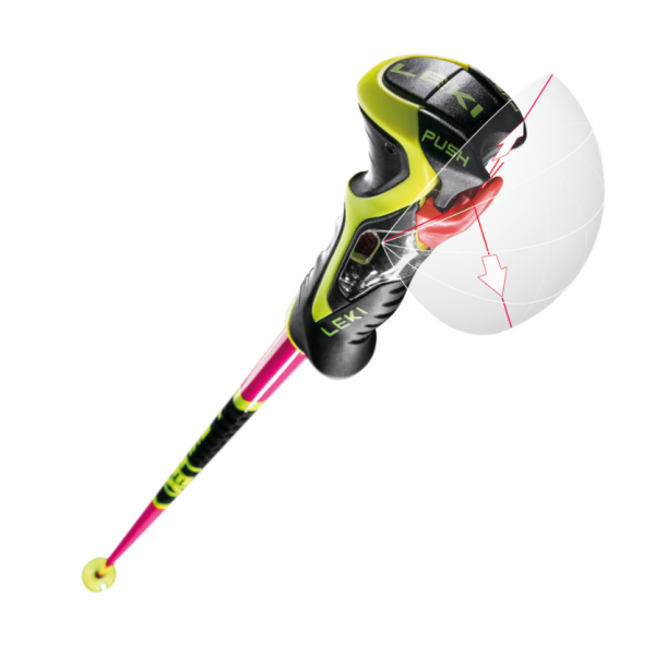 Smučarske palice LEKI WCR TBS SL 3D z aluminijem HTS 6.5, aerodinamično Airfoil obliko in Trigger 3D sistemom zagotavljajo maksimalno kontrolo, hitrost in udobje pri slalomu.