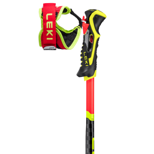 Smučarske palice LEKI WCR TBS SL 3D z aluminijem HTS 6.5, aerodinamično Airfoil obliko in Trigger 3D sistemom zagotavljajo maksimalno kontrolo, hitrost in udobje pri slalomu.