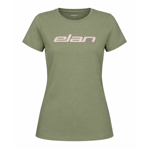 Women's short-sleeve T-shirt ELAN DEMO LGREEN made of organic cotton in light green color