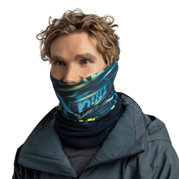Topla in raztegljiva BUFF® Polar Orby Night Blue tuba za zimske športe, pohodništvo in aktivnosti na prostem. Udobje, toplina in trajnost v enem kosu.