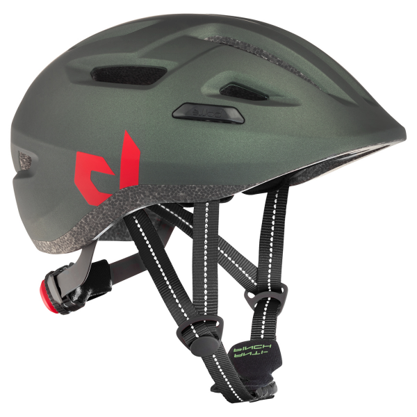 Bolle Stance Junior is a modern children's cycling helmet characterized by several features. The helmet has reflective elements for better visibility, an integrated mesh that protects against insects, and a special helmet fastening system.
