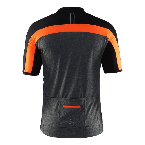 The exceptionally high-quality men's cycling jersey Velo Jersey DK is made from lightweight and breathable material, featuring four pockets, a silicone band, reflective elements, and a high UV protection factor.