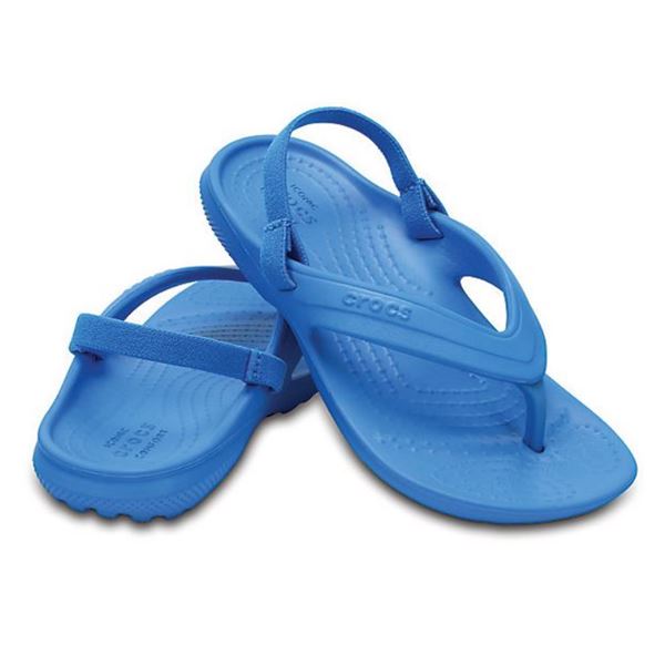 Crocs Classic Flip Kids 202871 otroške japonke iz Croslite™ materiala z mehkim trakom med prsti, lahke, udobne in primerne za plažo, bazen ter poletne aktivnosti.