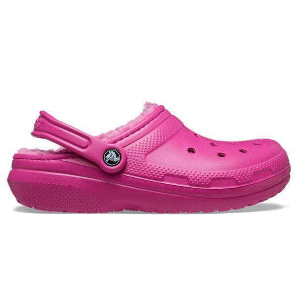 Klasični natikači Crocs Classic Lined Clog 203591 z mehko toplo podlogo, lahkotno zasnovo in vrtljivim petnim paščkom za udobno nošenje v hladnejših dneh.