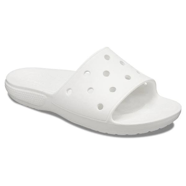 Crocs Classic Slide 206121 unisex natikači v črni barvi z lahkim Croslite™ podplatom za maksimalno udobje in vsakodnevno uporabo.