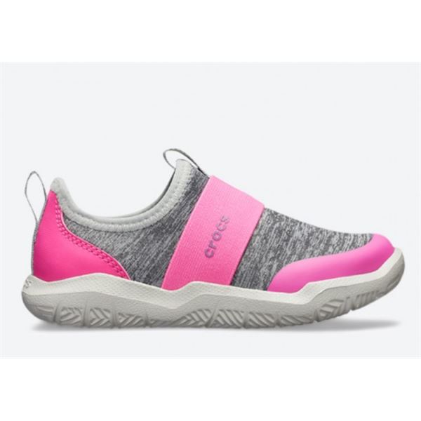 Otroški Crocs Swiftwater Easy On HTHR Shoe Kids 205363 športni čevlji z lahkotno in zračno zasnovo, Croslite™ blaženjem ter Easy On sistemom za hitro in enostavno obuvanje.