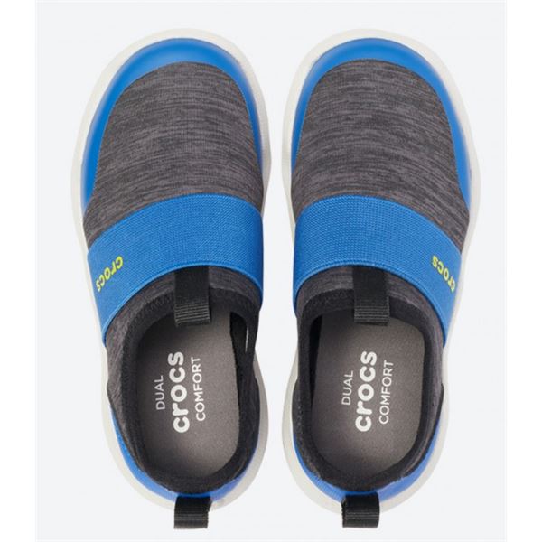 Otroški čevlji Crocs Swiftwater Easy On HTHR Shoe Kids 205363 z lahkotno športno zasnovo, zračnimi materiali in enostavnim obuvanjem za aktivne vsakodnevne aktivnosti.