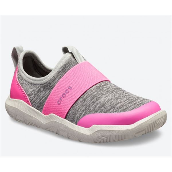Otroški Crocs Swiftwater Easy On HTHR Shoe Kids 205363 športni čevlji z lahkotno in zračno zasnovo, Croslite™ blaženjem ter Easy On sistemom za hitro in enostavno obuvanje.