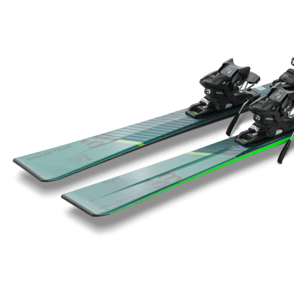 Elan Primetime 33 (25/26) – vsestranske smuči za urejene proge z Mono Ti ojačitvijo, gladkim prehodom robnik–robnik in popolno stabilnostjo za celodnevno karving zabavo.