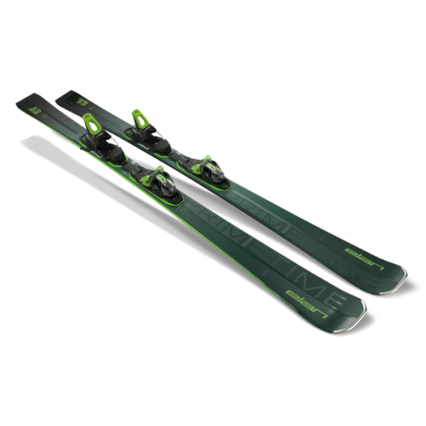 The Primetime 33 skis are designed for all-day enjoyment, combining versatility with exceptional edge responsiveness to create a light yet energetic experience.