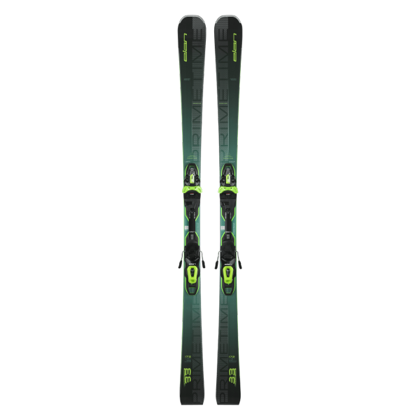 The Primetime 33 skis are designed for all-day enjoyment, combining versatility with exceptional edge responsiveness to create a light yet energetic experience.