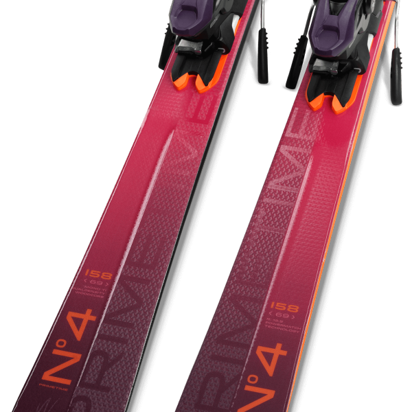 Primetime N°4 skis offer an excellent combination of power and quick edge responsiveness, providing an exciting and playful carving experience.