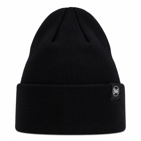 Originalna pletena kapa BUFF® Knitted Beanie Lilon Black v klasični črni barvi. Izdelana iz recikliranih materialov, z dvoplastno brezšivno konstrukcijo in sproščenim krojem Slouchy Fit. Primerna za zimske sprehode, potovanja, prosti čas in vsakodnevno uporabo v hladnejšem vremenu.