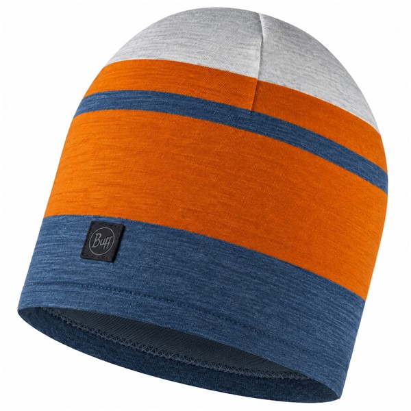 Topla in udobna pletena kapa BUFF® Merino Move Beanie Steel Blue iz 91 % merino volne z gramaturo 250 g/m², brezšivno konstrukcijo in privlačnim barvnim dizajnom za pohodništvo, zimske sprehode in vsakodnevno uporabo.