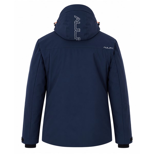 Moška smučarska jakna AULP EMMET NAVY v elegantni temno modri barvi. Model z membrano 15K/15K, raztegljivim materialom Mechanical Stretch, sintetično izolacijo, snemljivo kapuco, notranjimi manšetami iz lycre, snežno zaščito v pasu, vodotesnimi zadrgami in žepom za smučarsko vozovnico. Primerna za smučanje in vsakodnevno zimsko uporabo.