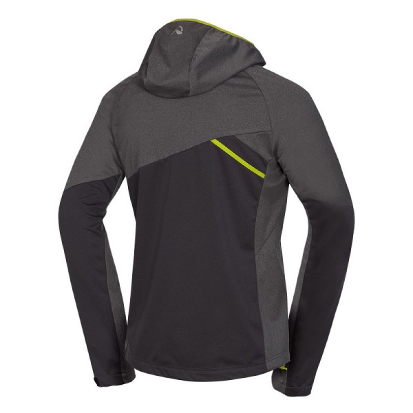 Universal. Quickly ventilates accumulated heat that would otherwise concentrate inside. The softshell jacket with high-tech design will also allow you to travel south.