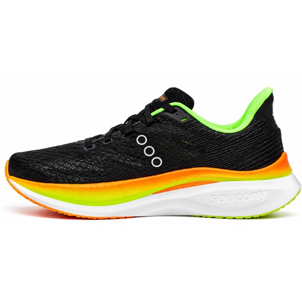 Hitre in odzivne moške tekaške superge Saucony Endorphin Speed 5 s PWRRUN PB peno, poltogo najlonsko ploščo in SPEEDROLL tehnologijo za tempo treninge in tekmovanja.
