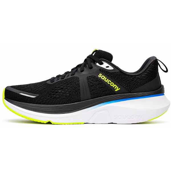 Stabilne in maksimalno udobne moške tekaške superge Saucony Guide 18 s CenterPath tehnologijo, PWRRUN blaženjem in PWRRUN  vložkom za vsakodnevne cestne teke.