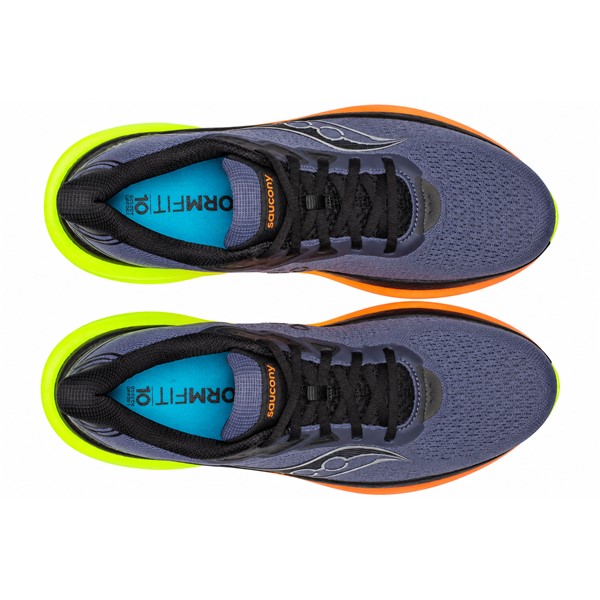 Premium moške tekaške superge Saucony Triumph 23 s peno PWRRUN PB, SRS vložkom in trpežnim XT-900 podplatom za udobne vsakodnevne in dolge cestne teke.
