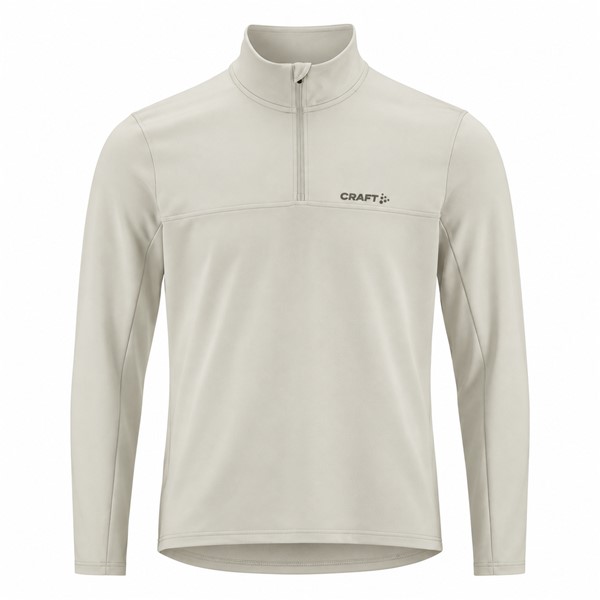 Originalni moški funkcionalni midlayer CRAFT Core Gain Midlayer M Cloud v svetlo sivi barvi. Izdelan iz 88 % recikliranega poliestra in 12 % elastana. Mehka funkcionalna jersey tkanina z rahlo brušeno notranjostjo zagotavlja prijetno toplotno udobje, polovična zadrga omogoča prilagajanje zračenja, oprijet kroj Tight Fit pa udobno prileganje. Primeren za tek, pohodništvo, smučanje, treninge in vsakodnevno športno uporabo.