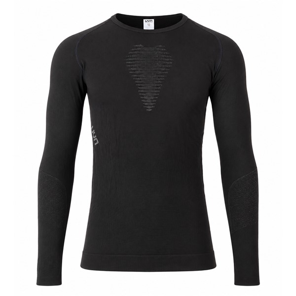 Moški termo komplet UYN VISYON 2.0 UW v črno-antracitni barvni kombinaciji BLACK/ANTHRACITE. Komplet sestavljata termo majica z dolgimi rokavi in dolge termo hlače. Ergonomska konstrukcija, aktivna termoregulacija, integrirano prezračevanje in učinkovito odvajanje vlage zagotavljajo udobje ter svobodo gibanja med smučanjem in drugimi zimskimi aktivnostmi.