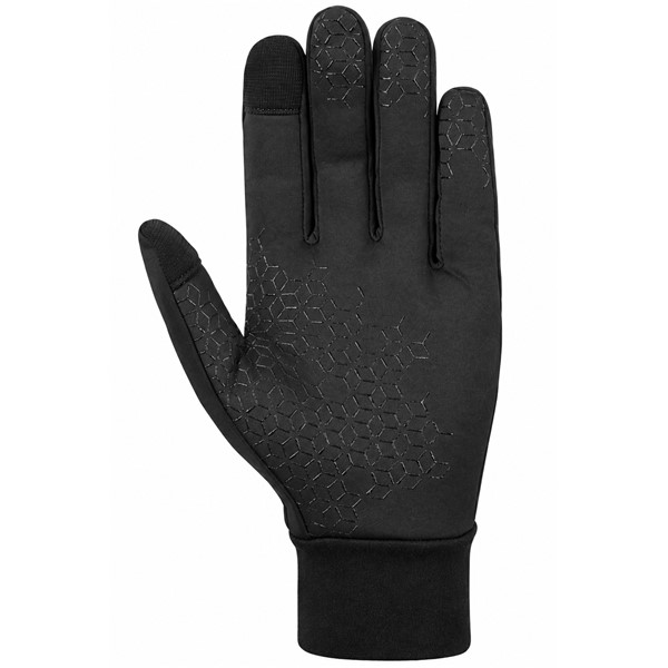 Multifunkcijske rokavice REUSCH ASHTON TOUCH-TEC™ v črni barvi BLACK iz lahkega in zračnega materiala Micro Fleece, s tehnologijo TOUCH-TEC™ na palcu in kazalcu, silikonskim potiskom na dlani za izboljšan oprijem ter oprijeto zapestno manšeto Tight Cuff. Primerne za pohodništvo, tek, nordijsko hojo, sprehode in vsakodnevno uporabo.