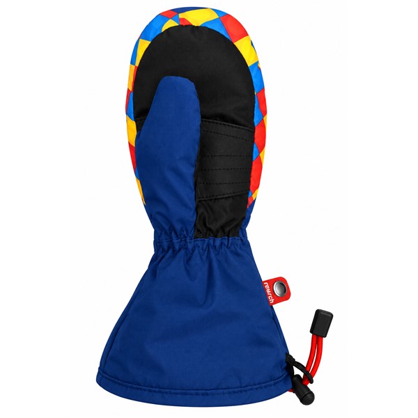 Otroške smučarske rokavice na en prst REUSCH LONGCUFF R-TEX® XT v temno modri barvi z rdečimi, rumenimi in svetlo modrimi detajli. Nepremočljiva in zračna membrana R-TEX® XT, podaljšana manšeta, elastično zapestje in nastavljiv zategovalnik zagotavljajo zaščito pred snegom, vetrom in vlago med zimskimi aktivnostmi.