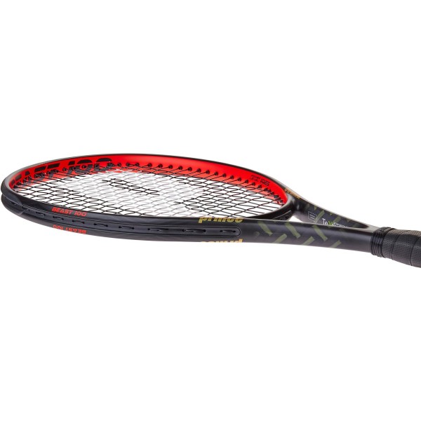 Due to its lighter weight of 280 g, this Beast 100 is suitable for beginners or intermediate players looking for a strong racket that offers enough spin potential to maintain powerful shots in the game.