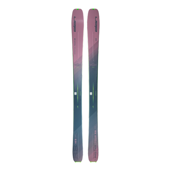 Ženske turne smuči Elan Ripstick Tour 88 W 2025/26 – lahke, stabilne in zanesljive za dolge vzpone in varne spuste. Popolna izbira za vsestranske turne avanture. AS Sport Outlet.