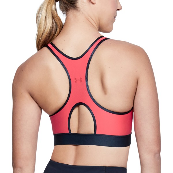 UA ARMOUR MID KEYHOLE BIG LOGO Women's Sports Bra