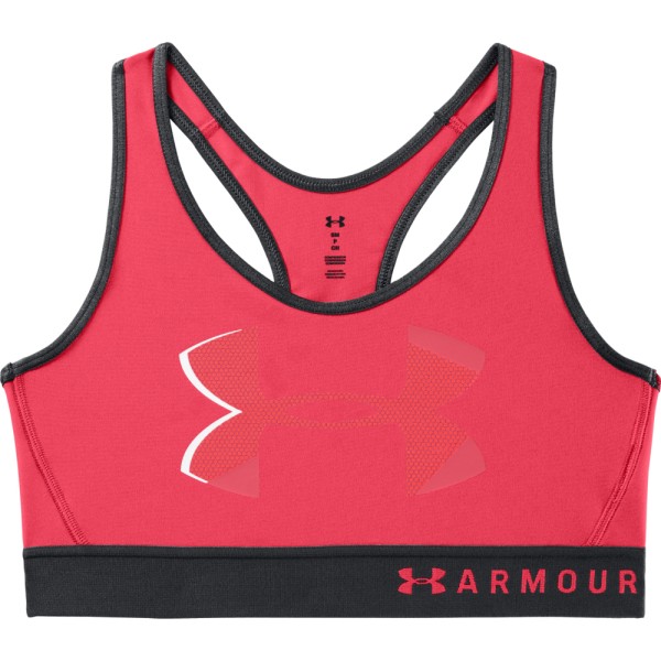 UA ARMOUR MID KEYHOLE BIG LOGO Women's Sports Bra