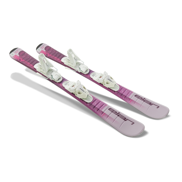 Otroške smuči Elan Sky (25/26) z U-Flex tehnologijo za hitrejše učenje in več zabave na snegu. Mehke, lahke in popolne za male začetnike.