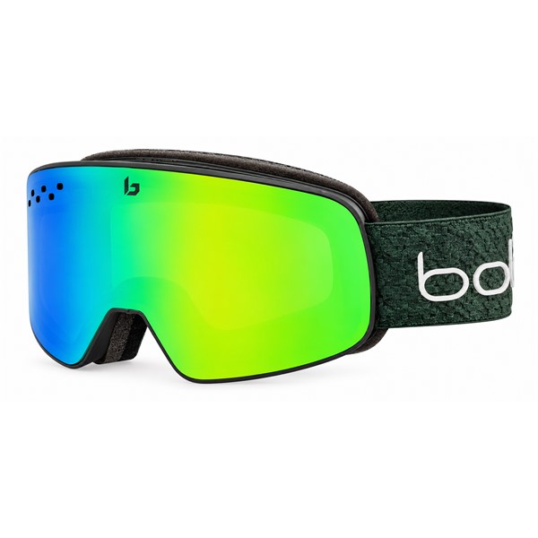 Smučarska očala BOLLÉ NEVADA FOREST MATTE – GREEN EMERALD CAT. 2 z elegantnim mat gozdno zelenim okvirjem in zeleno lečo Green Emerald. Kategorija 2 s prepustnostjo svetlobe VLT 22 %, tehnologija Superior Light Filter, 100 % UV-zaščita, cilindrična dvojna leča, prezračevanje Flow-Tech®, zaščita proti rošenju in udobna troslojna pena zagotavljajo kakovostno vidljivost ter prijetno prileganje pri smučanju in deskanju na snegu.