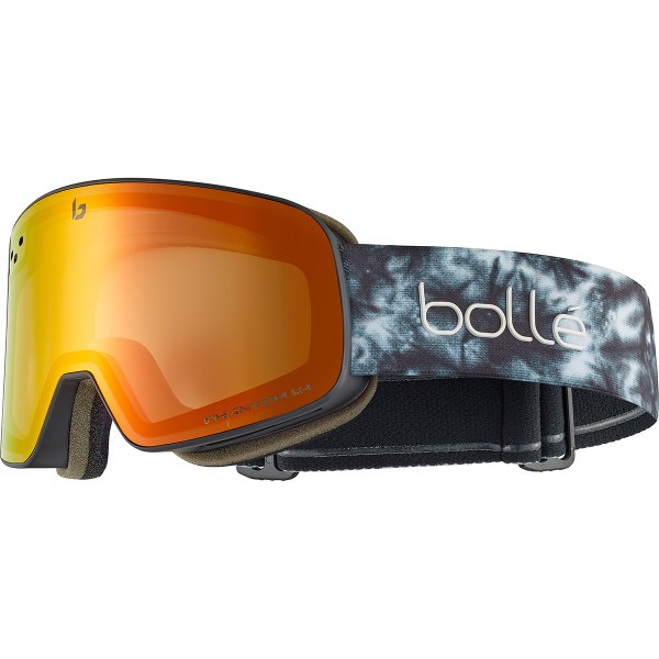 Bollé Nevada Black Tie Dye Matte – Phantom Fire Red (Photocromic) ski goggles combine a bold, fashionable look with top technical features suitable for demanding winter conditions.