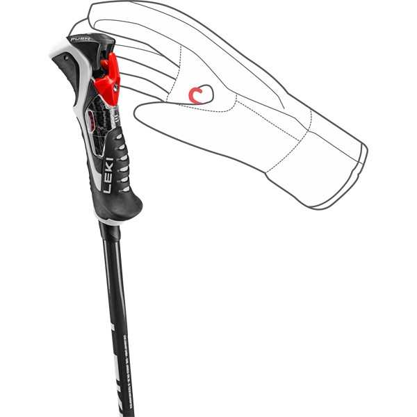Lahke športne smučarske palice LEKI Airfoil 14 TR s 14-milimetrskim profilom Airfoil, sistemom Trigger 3D in konico Flex Tip