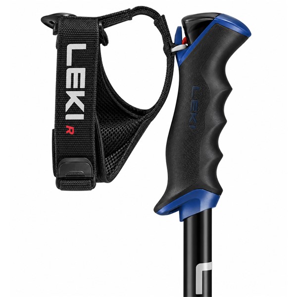 Stabilne aluminijaste smučarske palice LEKI Voltec TR z 18-milimetrsko cevjo, ergonomskim ročajem Trigger S Neo in nastavljivim trakom Trigger Vario.