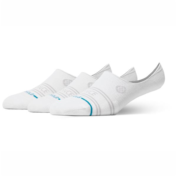 Stance Vital No Show Light White 3 Pack – bele nizke (no show) športne nogavice v lahki izvedbi, ki ostanejo skrite v obutvi in zagotavljajo udobje, zračnost ter vsakodnevno uporabnost.