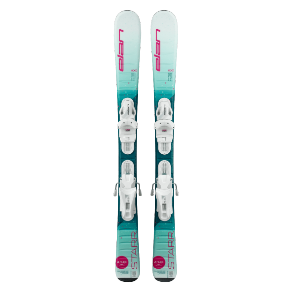 The Starr ski is equipped with the most innovative technology for young skiers. Elan's patented U-Flex solution allows children to fully bend the skis, enabling them to master more challenging skiing techniques much faster.