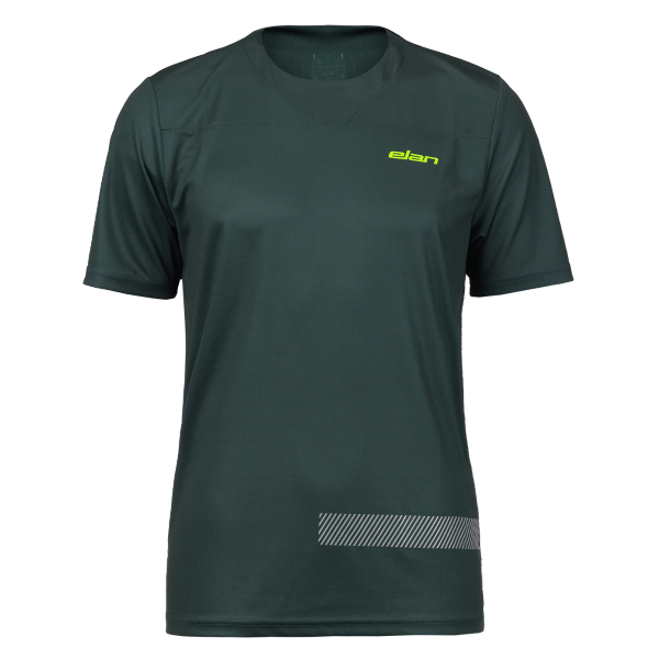 Men's Elan Bike cycling jersey in green, comfortable and breathable, suitable for cycling in warm conditions.