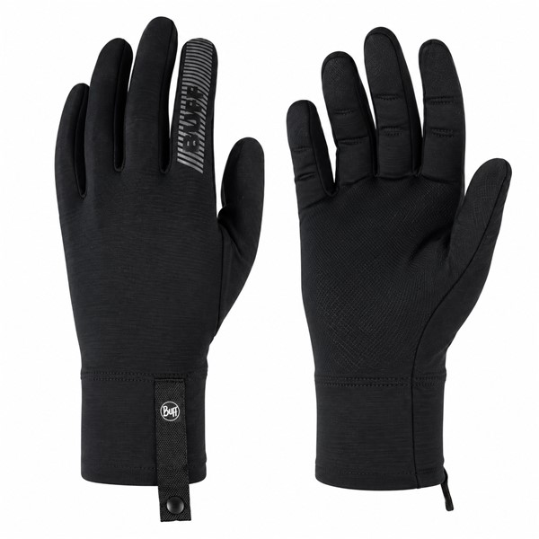 Originalne tehnične rokavice BUFF® ThermoNet® G Ther Black v klasični črni barvi. Lahka in funkcionalna konstrukcija s tehnologijo ThermoNet®, toplotno zaščito, dobrim oprijemom in ergonomsko zasnovo. Primerne za tek, pohodništvo, nordijsko hojo, sprehode in vsakodnevne aktivnosti v hladnejšem vremenu.