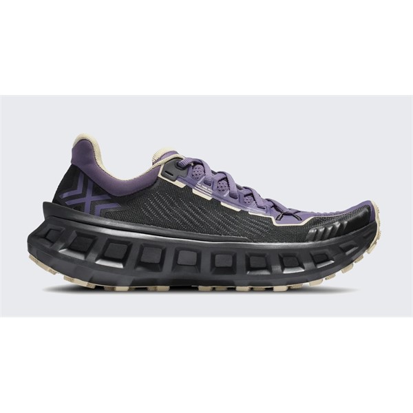 Vijolično-črne unisex trail superge X-BIONIC TERRASKIN X03 Deep Purple X Black Sand z Vibram MegaGrip podplatom