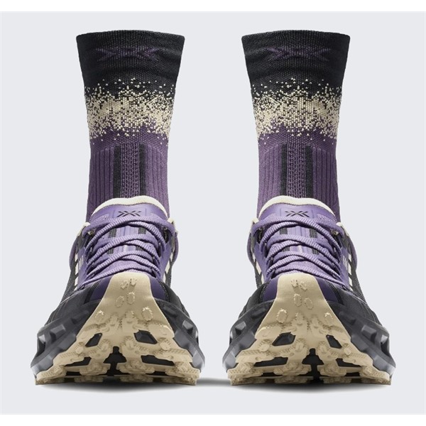 Vijolično-črne unisex trail superge X-BIONIC TERRASKIN X03 Deep Purple X Black Sand z Vibram MegaGrip podplatom