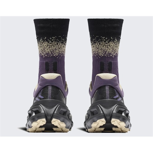 Vijolično-črne unisex trail superge X-BIONIC TERRASKIN X03 Deep Purple X Black Sand z Vibram MegaGrip podplatom