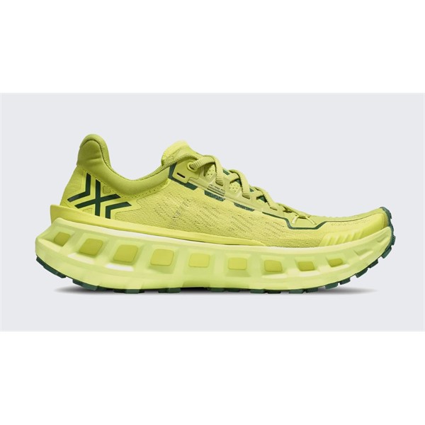 Zeleno-rumene unisex trail superge X-BIONIC TERRASKIN X03 Electric Energy Dark Green z Vibram MegaGrip podplatom