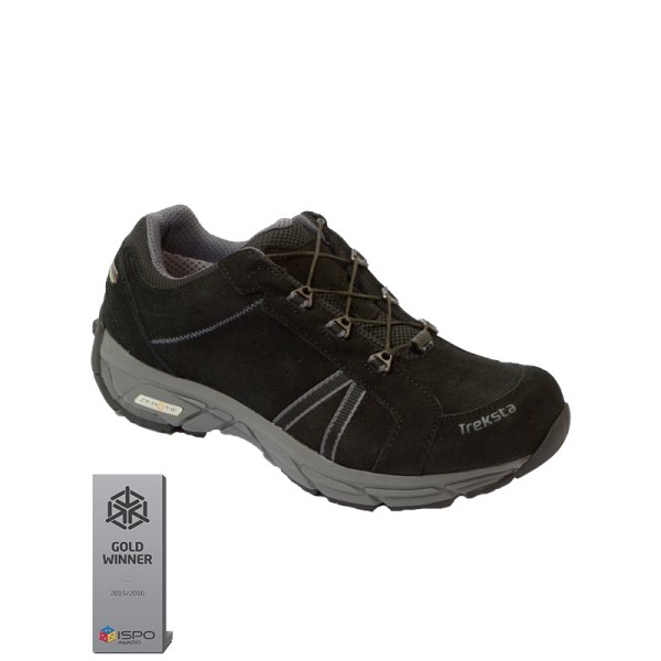 Treksta HANDS FREE 101 men's shoes with self-lacing and un-lacing! You can put them on and take them off without using your hands! Weight: 457g.