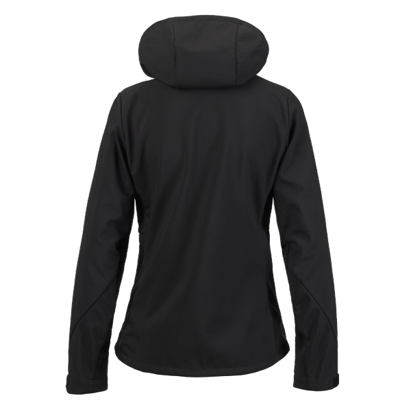 The Elan softshell jacket is designed for dynamic activities and variable weather. Made from stretchy fabric, it offers freedom of movement and comfort. The hood protects against the elements, while adjustable cuffs allow for a customizable fit.