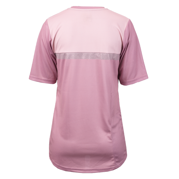 Women's Elan Bike cycling jersey in pink, lightweight, comfortable, and suitable for cycling in warm months.