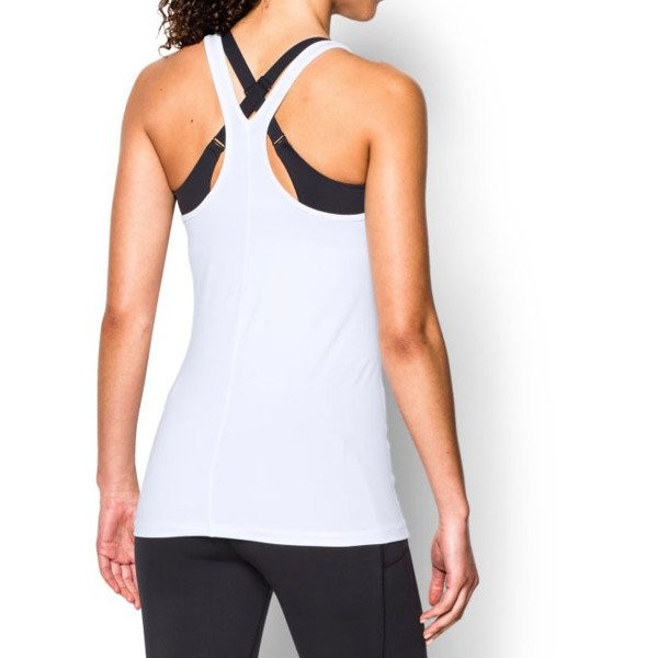 Ženska športna majica UA HG Armour Racer Tank je zasnovana za športnice, ki iščejo udobje in podporo med vadbo. S tehnologijo HeatGear zagotavlja hladen občutek in suhost med treningom, medtem ko racer-back kroj omogoča popolno svobodo gibanja.