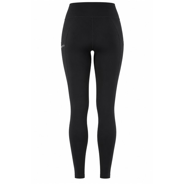 Originalne ženske funkcionalne tekaške pajkice CRAFT ADV Essence Warm Tights 3 W Black v črni barvi. Mehka in raztegljiva jersey tkanina z rahlo krtačeno notranjostjo zagotavlja prijetno toplotno udobje med intenzivnimi treningi v hladnem vremenu. Srednje visok pas z nastavljivo notranjo vrvico, dva stranska žepa in odsevni detajli zagotavljajo dodatno funkcionalnost pri jesenskem in zimskem teku.